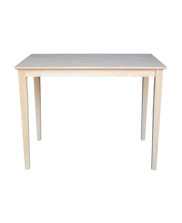 Solid Wood Top Table International Concepts Solid Wood Top Table -Costway Shop