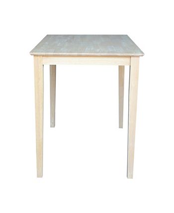 Solid Wood Top Table International Concepts Solid Wood Top Table -Costway Shop