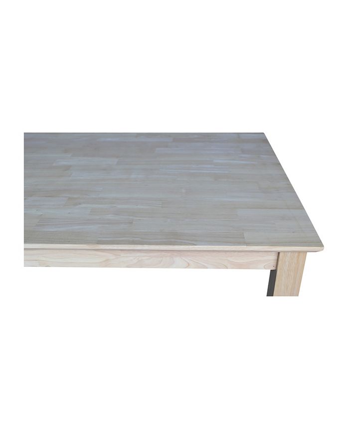 Solid Wood Top Table International Concepts Solid Wood Top Table -Costway Shop