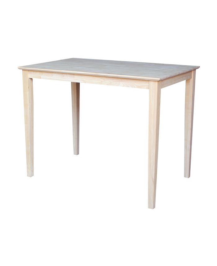 Solid Wood Top Table International Concepts Solid Wood Top Table -Costway Shop