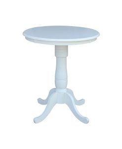 International Concepts 30 Round Top Pedestal Table- 34.9H