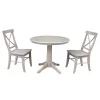 International Concepts 36 Round Top Pedestal Table - With 2 X-Back Chairs 2 International Concepts 36 Round Top Pedestal Table - With 2 X-Back Chairs -Costway Shop 12886245 fpx