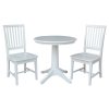 International Concepts 30 Round Top Pedestal Table - With 2 Mission Chairs 1 International Concepts 30 Round Top Pedestal Table - With 2 Mission Chairs -Costway Shop 12886338 fpx