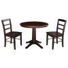 International Concepts 36 Round Top Pedestal Table - With 2 Madrid Chairs -Costway Shop 12886512 fpx