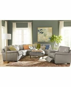 Furniture Lothan 3-Pc. Leather Sectional Sofa, Created For Macy's -Costway Shop 13468632 fpx