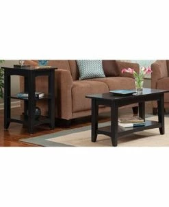 Alaterre Furniture Shaker Cottage 2 Shelf End Table, Charcoal Gray -Costway Shop 13719723 fpx