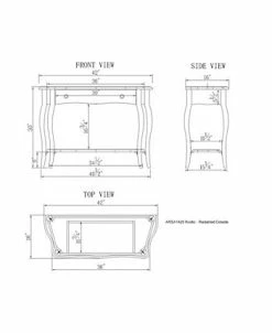 Alaterre Furniture Rustic - Reclaimed Media/Console Table, Driftwood -Costway Shop 13719857 fpx