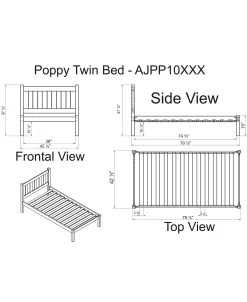Alaterre Furniture Poppy Twin Bed 8 Alaterre Furniture Poppy Twin Bed -Costway Shop 13719960 fpx