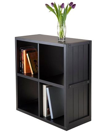 Winsome 2 X 2 Cube Shelf With Wainscoting Panel 4 Winsome 2 X 2 Cube Shelf With Wainscoting Panel - Image 2