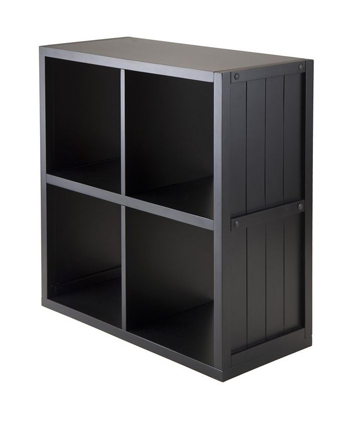 Winsome 2 X 2 Cube Shelf With Wainscoting Panel 3 Winsome 2 X 2 Cube Shelf With Wainscoting Panel