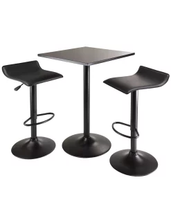 Winsome Obsidian 3-Piece Table Set