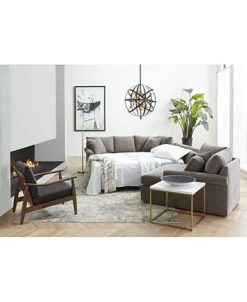 Furniture Wedport 3-Pc. Fabric Sectional With Cuddler Chaise, Created For Macy's -Costway Shop 13862532 fpx