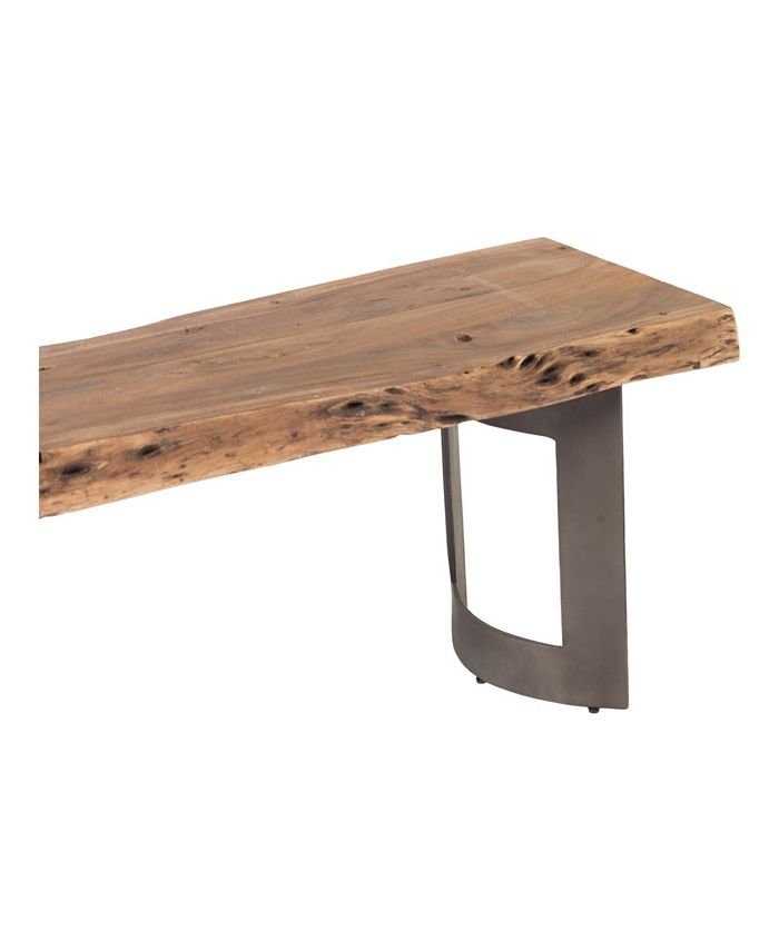 Bent Bench Extra Small Smoked Moe's Home Collection Bent Bench Extra Small Smoked -Costway Shop