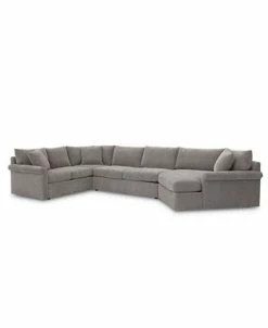 Furniture Wedport 3-Pc. Fabric Sectional With Cuddler Chaise, Created For Macy's -Costway Shop 13952293 fpx