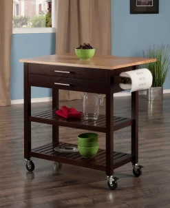 Winsome Langdon Kitchen Cart 19 Winsome Langdon Kitchen Cart -Costway Shop 13995506 fpx