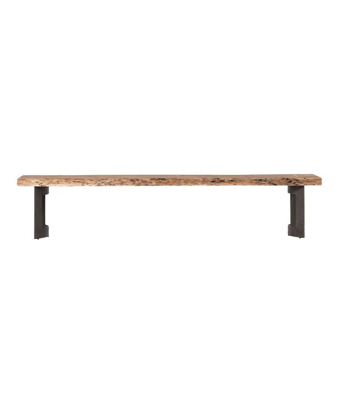 Bent Bench Extra Small Smoked Moe's Home Collection Bent Bench Extra Small Smoked -Costway Shop