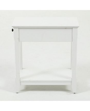 Luxen Home Slim Single Drawer End Table 4 Luxen Home Slim Single Drawer End Table - Image 2