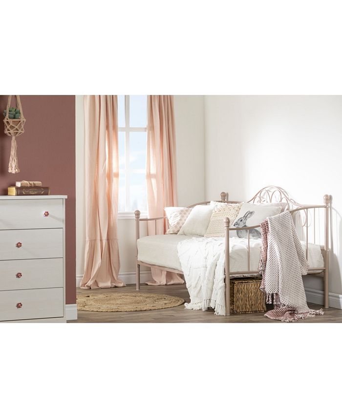 Lily Rose Bed, Twin SOUTH SHORE Lily Rose Bed, Twin -Costway Shop