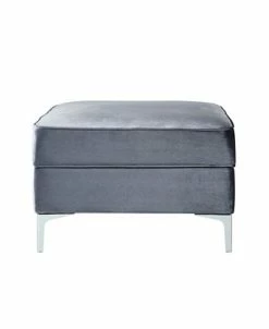 Inspired Home Giovanni Velvet Square Storage Ottoman With Metal Y-Legs -Costway Shop 15338500 fpx