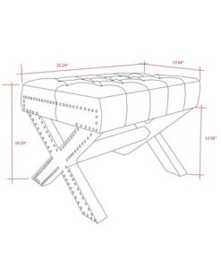Inspired Home Louis Tufted Nailhead Ottoman With X-Legs 6 Inspired Home Louis Tufted Nailhead Ottoman With X-Legs -Costway Shop 15340000 fpx