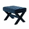 Inspired Home Louis Tufted Nailhead Ottoman With X-Legs -Costway Shop 15340006 fpx