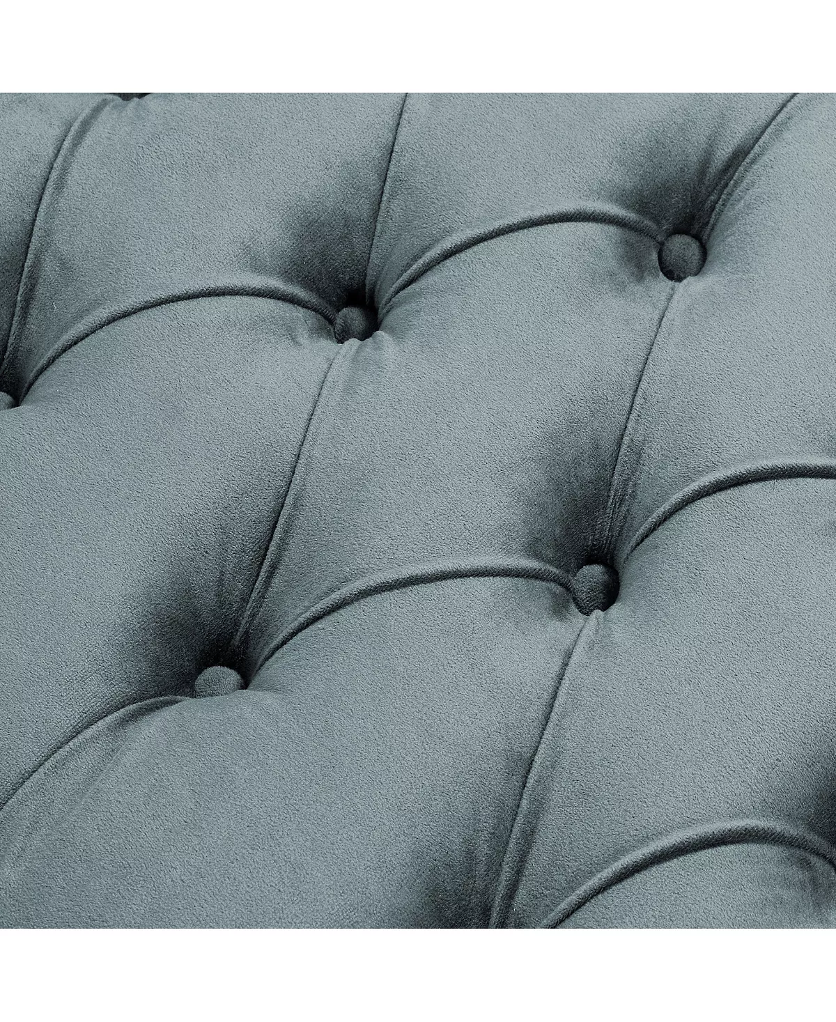 Louis Tufted Nailhead Ottoman With X-Legs Inspired Home Louis Tufted Nailhead Ottoman With X-Legs -Costway Shop