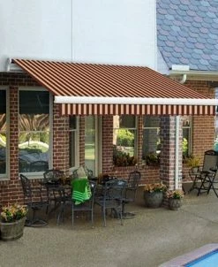 Awntech 8' Maui Right Motor, Remote Retractable Awning, 78 Projection -Costway Shop 15579416 fpx