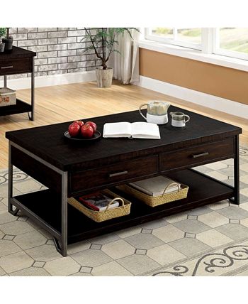 Malleena 2 Drawer Coffee Table Furniture Of America Malleena 2 Drawer Coffee Table -Costway Shop
