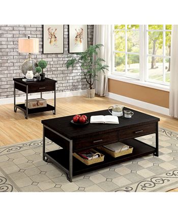 Malleena 2 Drawer Coffee Table Furniture Of America Malleena 2 Drawer Coffee Table -Costway Shop