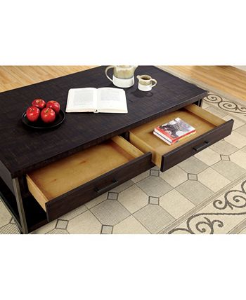 Malleena 2 Drawer Coffee Table Furniture Of America Malleena 2 Drawer Coffee Table -Costway Shop
