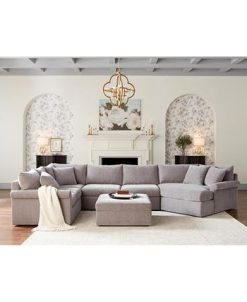 Furniture Wedport 3-Pc. Fabric Sectional With Cuddler Chaise, Created For Macy's -Costway Shop 16076784 fpx