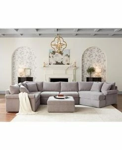 Furniture Wedport 3-Pc. Fabric Sectional With Cuddler Chaise, Created For Macy's -Costway Shop 16076784 fpx