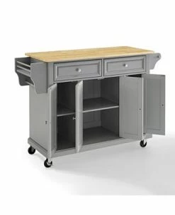 Crosley Natural Wood Top Kitchen Cart, Island 11 Crosley Natural Wood Top Kitchen Cart, Island -Costway Shop 16253368 fpx