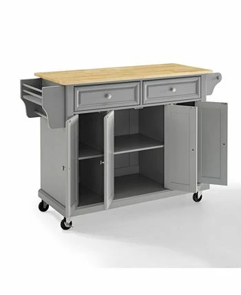 Crosley Natural Wood Top Kitchen Cart, Island 5 Crosley Natural Wood Top Kitchen Cart, Island - Image 3