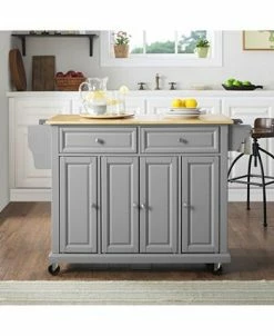 Crosley Natural Wood Top Kitchen Cart, Island 13 Crosley Natural Wood Top Kitchen Cart, Island -Costway Shop 16253370 fpx