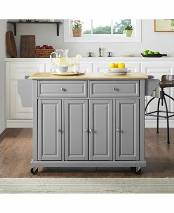 Crosley Natural Wood Top Kitchen Cart, Island 7 Crosley Natural Wood Top Kitchen Cart, Island - Image 5