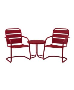 Crosley Brighton 3 Piece Metal Conversation Seating Set