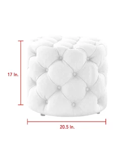 Inspired Home Lauren Upholstered Tufted Allover Round Ottoman 10 Inspired Home Lauren Upholstered Tufted Allover Round Ottoman -Costway Shop 16333691 fpx