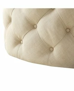 Inspired Home Bella Upholstered Tufted Allover Round Cocktail Ottoman -Costway Shop 16333725 fpx