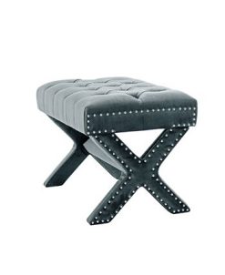 Inspired Home Louis Tufted Nailhead Ottoman With X-Legs 9 Inspired Home Louis Tufted Nailhead Ottoman With X-Legs -Costway Shop 16388633 fpx