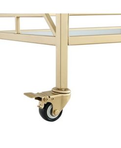 Inspired Home Jared Serving Bar Cart With Glass Shelves And Metal Frame -Costway Shop 16401601 fpx