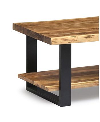 pine Natural Live Edge Wood Coffee Table Alaterre Furniture Pine Natural Live Edge Wood Coffee Table -Costway Shop
