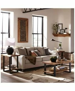 Alaterre Furniture Pine Natural Live Edge Wood Coffee Table -Costway Shop 16462184 fpx