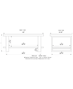Alaterre Furniture Pine Natural Live Edge Wood Coffee Table -Costway Shop 16462187 fpx