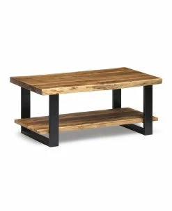 Alaterre Furniture Pine Natural Live Edge Wood Coffee Table