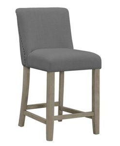 Glamour Home Set Of 2 Aleco Fabric Counter Stool With Metal Nail Head Accents -Costway Shop 16747924 fpx