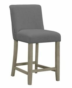 Glamour Home Set Of 2 Aleco Fabric Counter Stool With Metal Nail Head Accents -Costway Shop 16747924 fpx