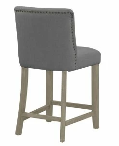 Glamour Home Set Of 2 Aleco Fabric Counter Stool With Metal Nail Head Accents -Costway Shop 16747925 fpx