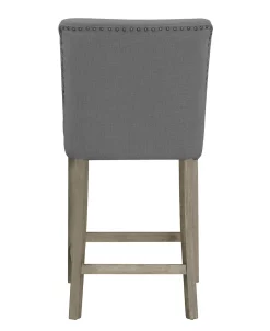 Glamour Home Set Of 2 Aleco Fabric Counter Stool With Metal Nail Head Accents -Costway Shop 16747926 fpx