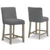 Glamour Home Set Of 2 Aleco Fabric Counter Stool With Metal Nail Head Accents 2 Glamour Home Set Of 2 Aleco Fabric Counter Stool With Metal Nail Head Accents -Costway Shop 16747927 fpx